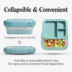 STOJO Collapsible Bento Box, Leak-Proof, Microwave & Dishwasher Safe, Premium - Image 2