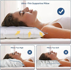 MINUPWELL 2 Packs Ultra Flat Pillows - Image 5