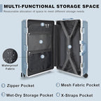 AnyZip Luggage PC+ABS Aluminum Frame Zipperless Checked Luggage Hard Shell - Image 5