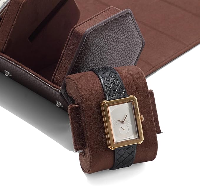 Oirlv Luxury Hexagonal Leather Watch Travel Case Watch Organizer Case - Image 7