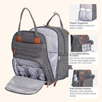 BabbleRoo Extra Large Diaper Bag Backpack, Expandable Baby Bag - Image 4