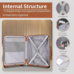 5-Piece Luggage Set, Lightweight ABS+PC Hard Shell Suitcase - Image 5
