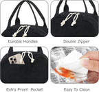 Bluboon Lunch Bag for Women Men Cute Corduroy Lunch Tote Bags Reusable - Image 6