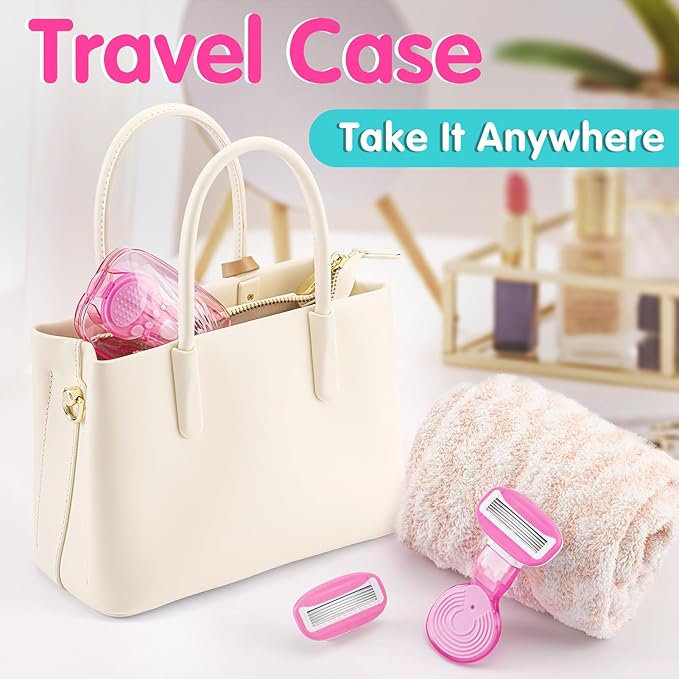 DreamGenius Travel Razors for Women Include 1 Handle and 5 Cartridges, Extra - Image 5