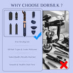 DORISILK 8 in 1 Hair Styler & Hair Dryer Brush Blow Dryer, 110,000 RPM High-Speed Hot Brush Styler and Auto Wrap Curlers, Ionic Frizz-Free for Smoothing Straightening Curling Volumizing Drying, Blue