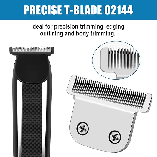 2 Pack 02144 Replacement Detachable T Blade Compatible with Wahl Trimmers 9864/9864SS/9686/9818A/9854L/9876L/9854 /WSS3L/SS2L etc - Japanese Stainless Steel 40mm Replacement Trimmer Blade #02144
