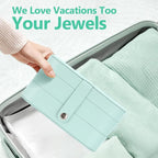 Travel Jewelry Case with LED Lighted Mirror, Personalized Birthday Gifts - Image 6