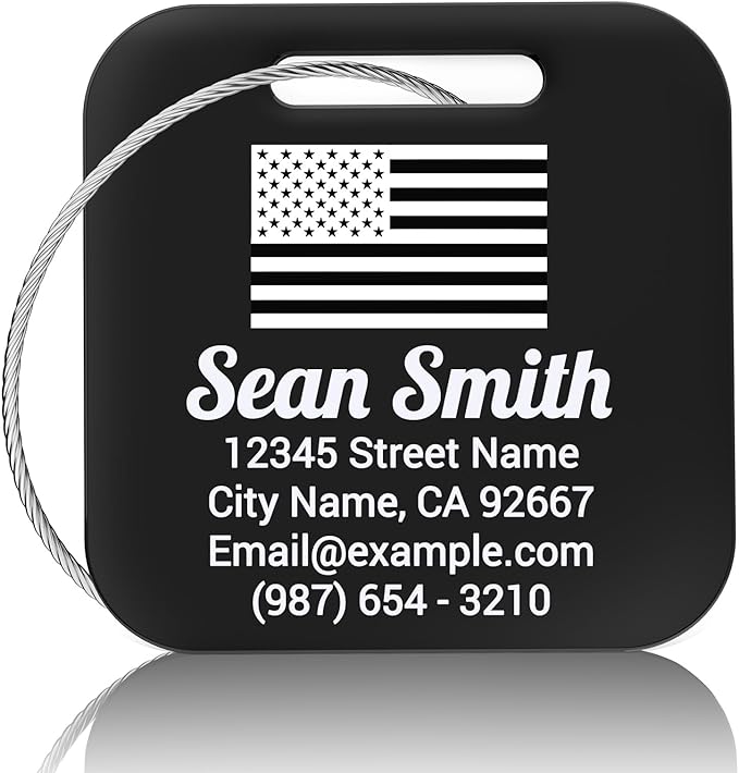 Personalized Engraved Metal Luggage Tags by FamiB