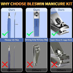 Manicure Set 16Pcs Nail Clippers Set Manicure Kit Professional Stainless Steel - Image 5