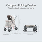 Familidoo Q1 Multi-Use Kids Wagon Stroller – Foldable, Lightweight & All-Terrain - Image 6