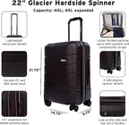Eddie Bauer Glacier Carry-On 22" and Checked 30" Luggage | Hardside | Spinner - Image 2