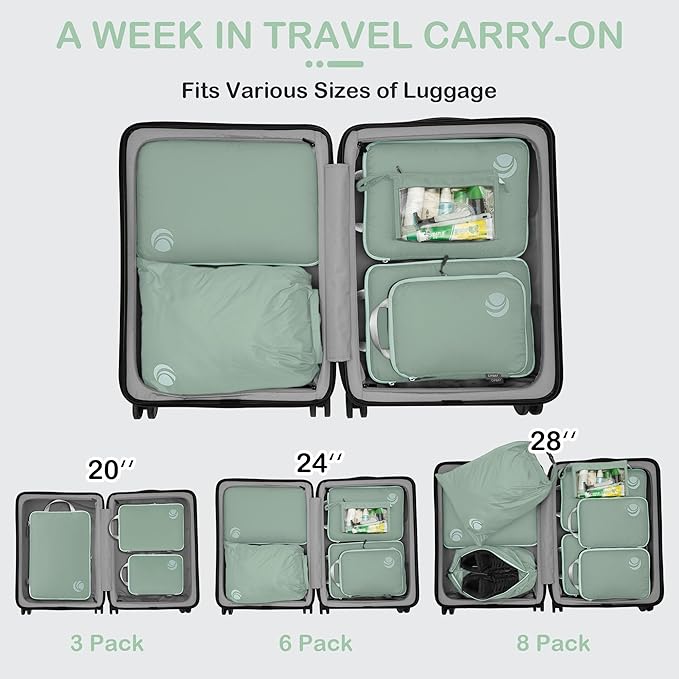 Cipway Compression Packing Cubes, Ultralight Luggage Organizer Bags - Image 7