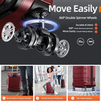 SHOWKOO Luggage Sets Expandable PC+ABS Durable Suitcase Double Wheels TSA Lock - Image 3