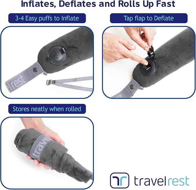 TRAVELREST All-in-One Neck & Body Pillow, Advanced Support Design, Travel - Image 8
