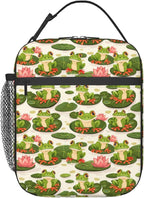 Frog Insulated Lunch Box for Women Men Frog Lunch Bag for Travel, or Fishing by cromcu