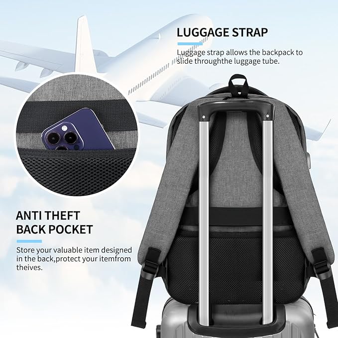 Backpack for Men Women, Travel School Backpacks for Teen Boys, Bookbag - Image 8
