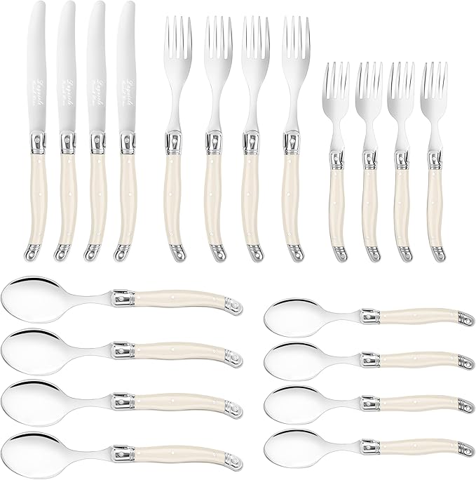 French Home Laguiole 20 Piece Flatware Set – 18/10 Stainless Steel Flatware Set - Image 6