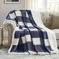 PU MEI Sherpa Blanket Fleece Throw Blanket Twin Plaid Thick Bed Blanket by HOME