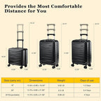 16 Inch Carry On Luggage Airline Approved, Expandable Lightweight ABS+PC Hard - Image 9