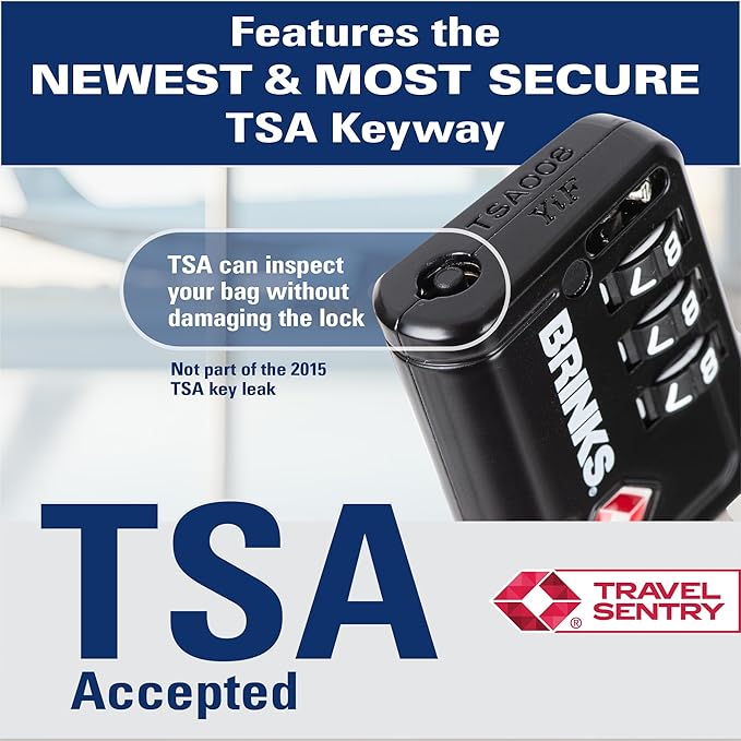 Brinks TSA Accepted Indicator Luggage Lock, 2.5 inch Long Shackle, New More - Image 3