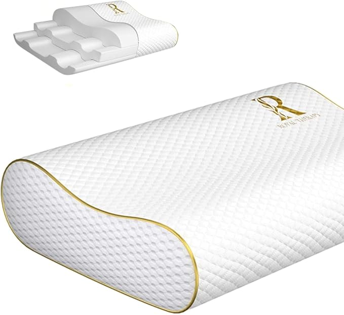 Royal Therapy Memory Foam Pillow, Queen Neck Pain Relief, Contour Cervical by ROYALTHERAPY