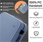 mixi Hardside PC Suitcase 24 Inch Checked Luggage Spinner Wheels TSA - Image 2