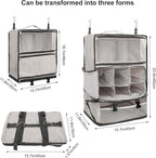 TABITORA Travel Portable Hanging Shelves Closet Organizer Packing Luggage - Image 3
