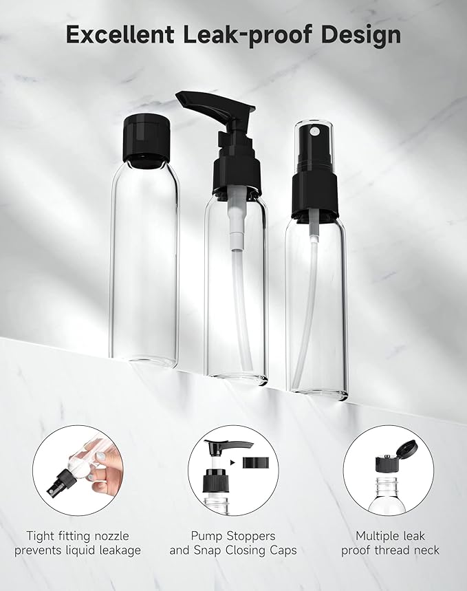 Morfone Travel Bottles Kits -TSA Approved Travelling Size Containers - Image 2