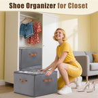 Shoe Organizer for Closet, Fits up to 16 Pairs Shoe Storage - Image 3