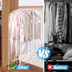 BALEINE 60'' Clear Garment Bags, 12 Packs PEVA Dress Bag - Image 6