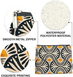 Boho Cosmetic Bag Sunset Leaf Aesthetic Zipper Makeup Pouch Small Makeup Bag (1Pcs)