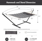 ANOW Double Hammock with Stand Included, 2 Person Hammock with Stand - Image 6