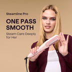 Wavytalk Pro Steam Hair Straightener Brush, Steamline Pro 3 in 1 Straightening Brush, Steam Reduces Damage, Nourishes Hair, and Expedites Straightening