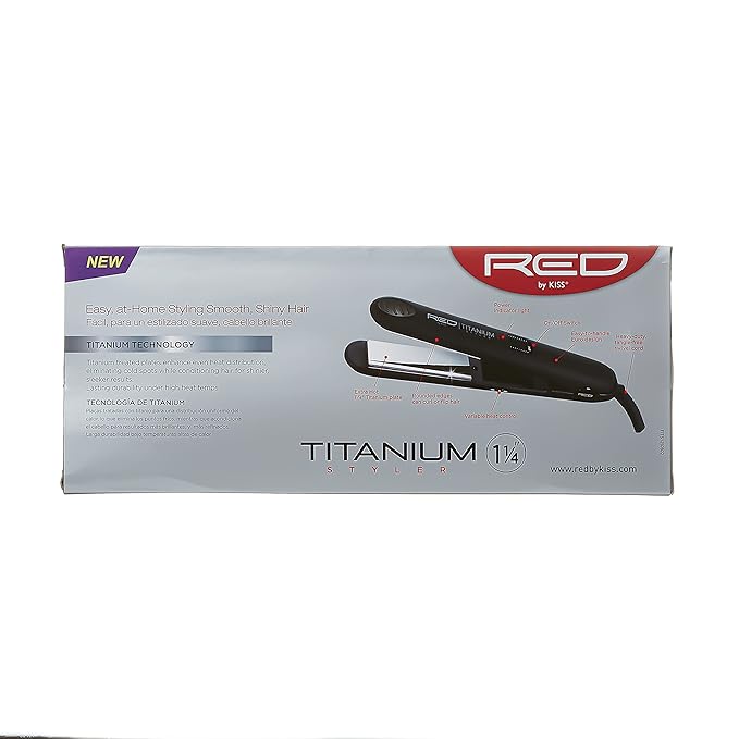 RED by KISS Titanium Styler Flat Iron (Titanium, 1 1/4")