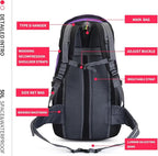 Bseash 50L Hiking Backpack, Water Resistant Lightweight Outdoor Sport Daypack - Image 6