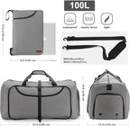 100L Duffle Bag for Travel, Large Foldable Waterproof Travel Duffel Bags - Image 2