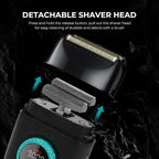 VGR 3 in 1 Professional Barber Clippers Set of Hair Clipper Trimmer Foil Shaver, Cordless Haircut Kit with Upgraded Powerful Motor, Integrated Charging Station, LED Display, Storage Box, Black