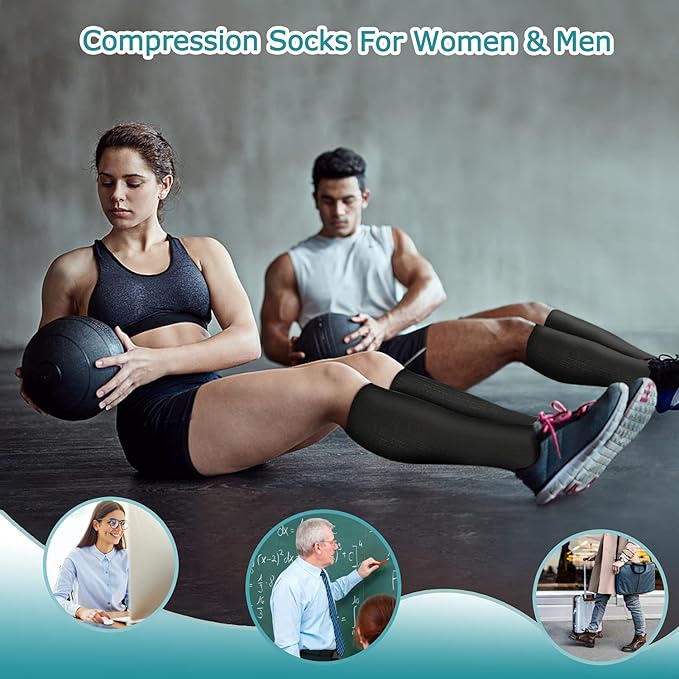 ACTINPUT 8 Pairs Compression Socks - Image 2