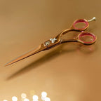 Cricket Shear Xpressions 5.75" Professional Hair Cutting Scissors - Barber Scissors, Japanese Stainless Steel, Comfort Silencer, Ideal for Stylists and Home Use, Hey Rosie - Rose Gold