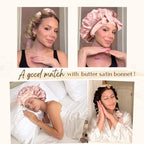 Yanibest Heatless Hair Curler, No Heat Hair Curlers to Sleep in, Super Soft Ribbon Wrap for Long Hair, Overnight Heatless Curling Set with Scrunchies and Clip, for All Hair types(Pink)