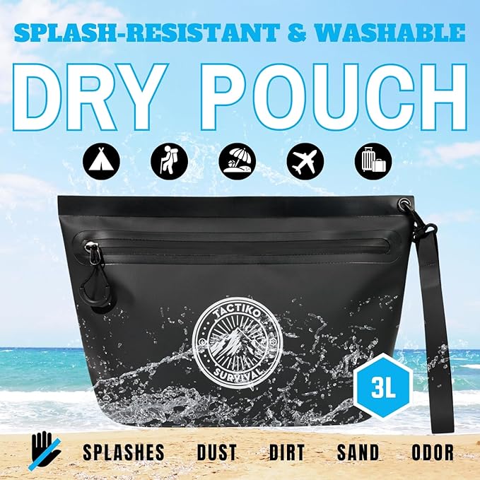 3-Pack Tactiko Heavy-Duty Splash Water Resistant Zipper Pouches - Image 2