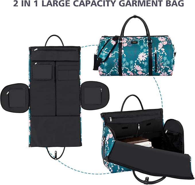 Garment Bag for Travel Convertible Carry On Garment Bag Large Travel Duffel - Image 2