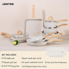 JEETEE 23pcs Pots and Pans Set Non Stick, w/Frying Pans, Sauté & Griddle & - Image 2