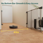 Cumbor 29.2–43" Baby Gate for Stairs, Wall-Mounted, Expandable No Bottom Bar - Image 3
