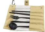 Gugrida Luxury Black Matte Portable 18/10 Stainless Steel Travel Flatware Sets - Image 2