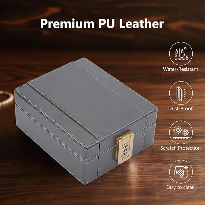 BISON DENIM Watch Box, 4 Watch Travel Case - Image 4