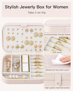 Vlando Travel Jewelry Case, PU Leather Travel Jewelry Box - Image 5