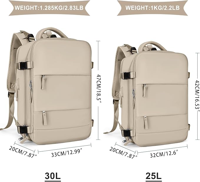coowoz Large Travel Backpack For Women Men, Carry On Backpack Flight Approved - Image 3