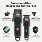Yineel Hair Clippers for Men, Professional Cordless Clippers & Trimmer Set, Super Quiet, Clippers for Hair Cutting Kit with LED Display, Gift for Men Women Barber Kid