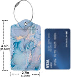 Blue Gold Marble 2 Pack Luggage Tag - Image 4
